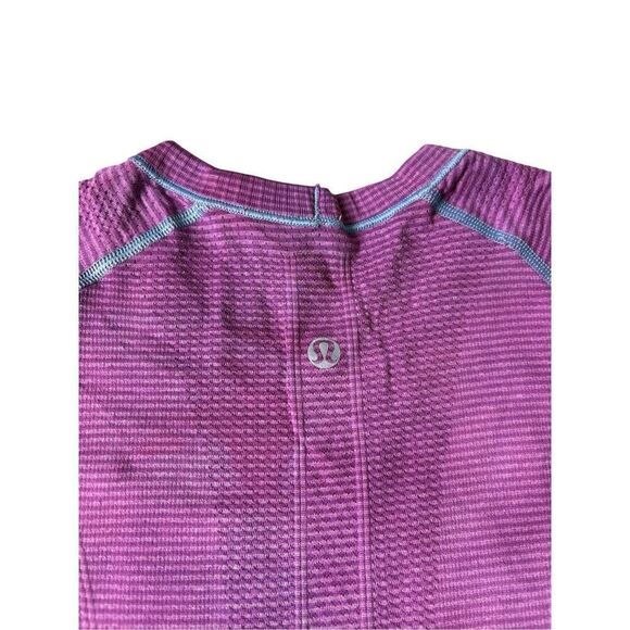 Lululemon Swiftly Tech Long Sleeve Top size 6 Purple Pink Flawed - Picture 9 of 9